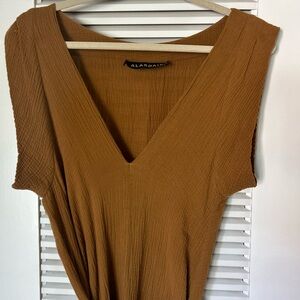 Alasdair Textured Tan Dress